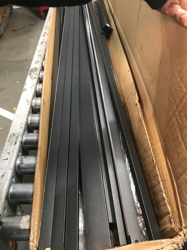 Photo 1 of FUIOBYVV Queen Bed Frame with Round Corner Edge Legs, 14 Inch High 3500 lbs Heavy Duty Metal Platform Bed Frame Queen Size, No Box Spring Needed/Non-Slip/Steel Slat Support/Noise Free