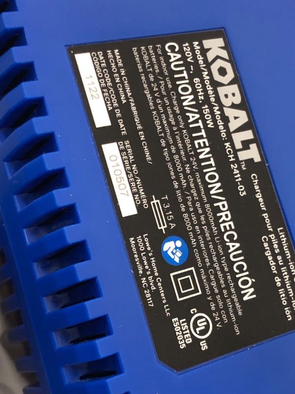 Photo 5 of ***USED***Kobalt 24-V 2-Pack 4 Amp-Hour; 4 Amp-Hour Lithium-ion Battery and Charger (Charger Included)
