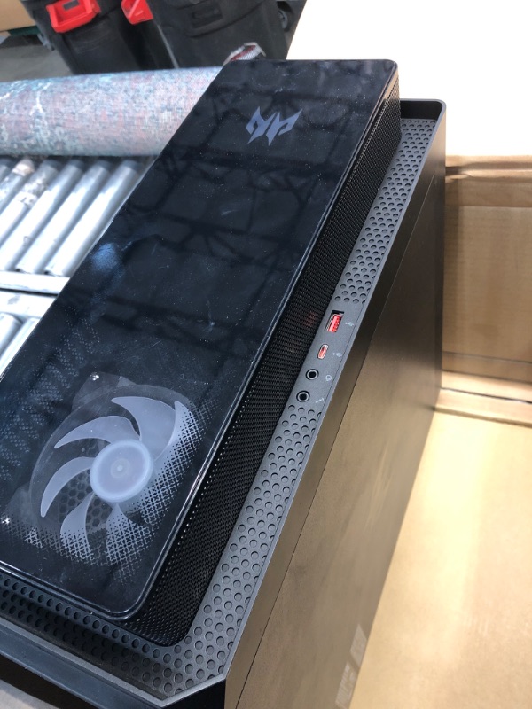 Photo 4 of NON FUNCTIONAL- Acer Predator Orion 3000 PO3-650-UB92 Gaming Desktop | 13th Gen Intel Core i7-13700F 16-Core | NVIDIA GeForce RTX 3060 | 16GB DDR5 | 1TB PCIe Gen 4 SSD | Intel Wi-Fi 6E | Keyboard & Mouse,Black i7-13700F / RTX 3060 16GB / 1TB (DOES NOT POW