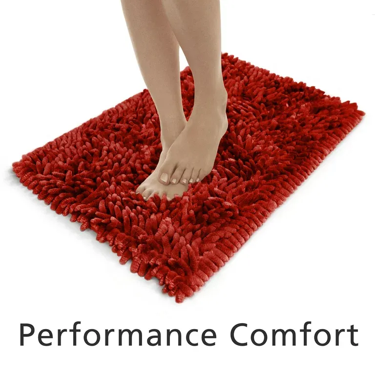 Photo 1 of 27x17  inch Red Bathroom Mat 