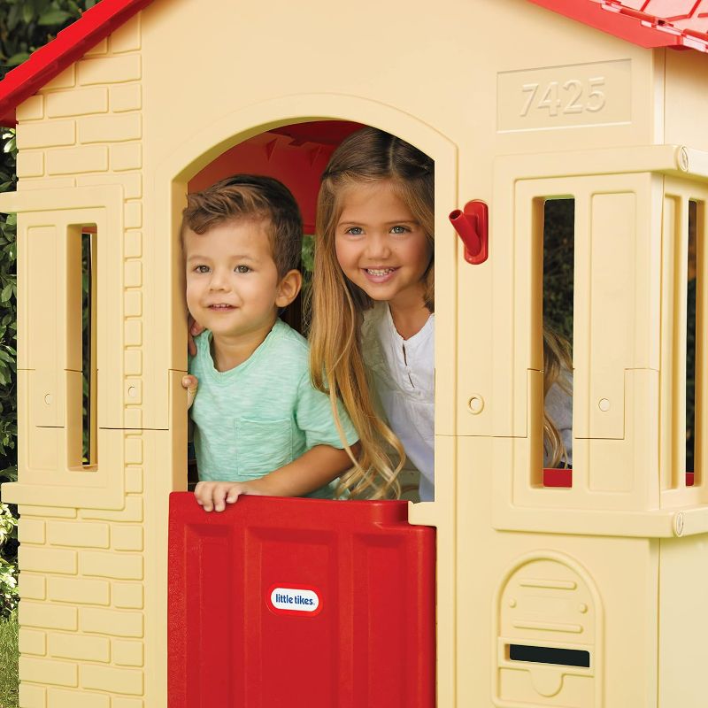 Photo 3 of (READ NOTES) Little Tikes Cape Cottage Playhouse with Working Door, Windows, and Shutters - Tan, Toddlers Ages 2+ Years
