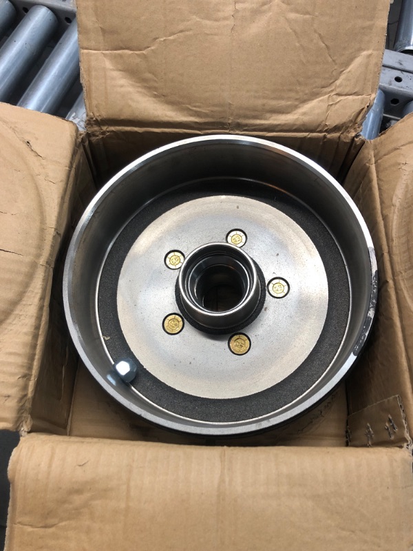 Photo 2 of JDMSPEED New Trailer Brake Hub Drum 10" X 2-1/4" Kit 5 on 4.5" Replacement for 3500 Lbs Axle - 22001K 008-247-05, 84546 Brake Drum 5 on 4.5