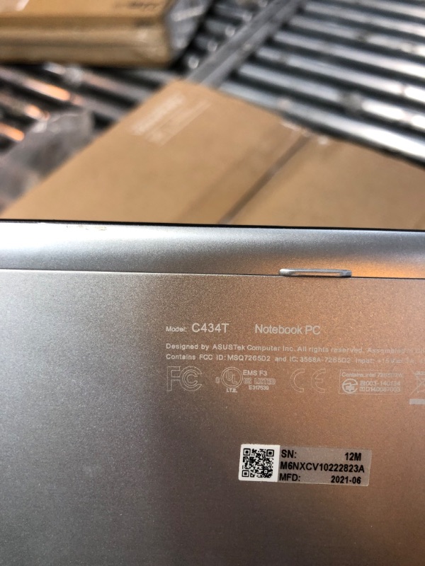 Photo 3 of ASUS Chromebook Flip C434 2-In-1 Laptop, 14" Full HD Touchscreen 4-Way NanoEdge, Intel Core M3-8100Y Processor, 4GB RAM, 64GB eMMC Storage, All-Metal Body, Backlit KB, Chrome OS- C434TA-DSM4T, Silver
