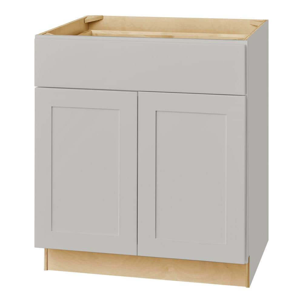 Photo 1 of ***USED - LIKELY MISSING PIECES - VERY HEAVY***
Hampton Bay Avondale 30 in. W X 24 in. D X 34.5 in. H Ready to Assemble Plywood Shaker Base Kitchen Cabinet in Dove Gray
