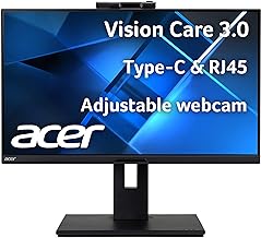 Photo 1 of Acer B248Y bemiqprcuzx 23.8" FHD IPS Professional Docking Monitor | Adaptive-Sync | FHD Webcam | Delta E<2 | TUV/Eyesafe | Display Port 1.4, Display Port Out, HDMI 2.0, USB Type-C, Ethernet & USB Port
