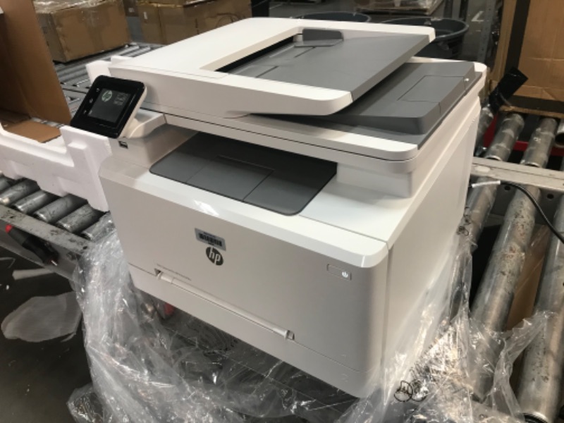 Photo 3 of HP Color LaserJet Pro M283fdw Wireless All-in-One Laser Printer, Remote Mobile Print, Scan & Copy, Duplex Printing, Works with Alexa (7KW75A), White