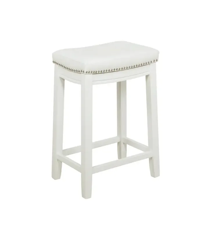 Photo 1 of ***USED - WOOD SCRATCHED***
Claridge White Bar Stool, 18.75"w x 13"d x 32"h