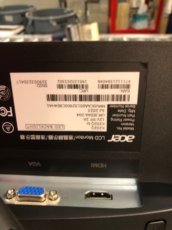 Photo 1 of Acer K202Q bi 19.5-inch Professional HD+ (1600 x 900) Monitor, 75Hz Refresh Rate, VESA Mountable, VisionCare Technologies, BlueLight Filter & Flickerless Technology (HDMI Port & VGA Port),Black

