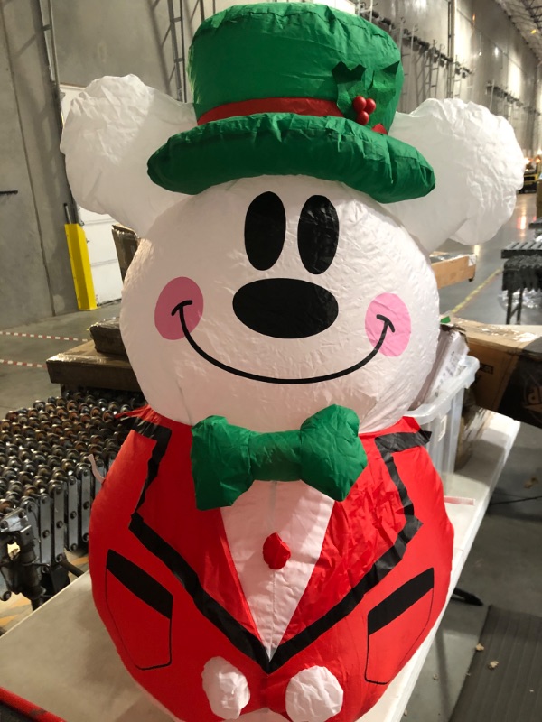Photo 1 of 3.5' Mickey Snowman Christmas Inflatable by Gemmy
