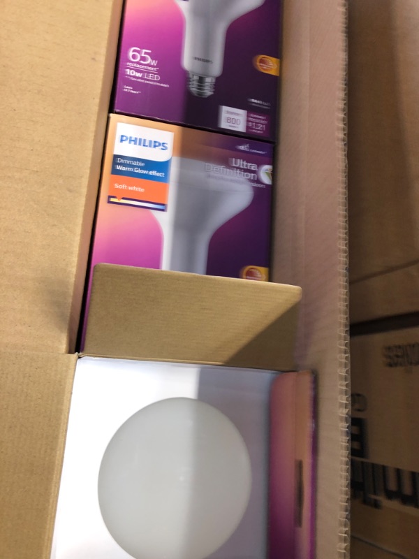 Photo 2 of 65-Watt Equivalent BR40 Ultra Definition Dimmable E26 LED Light Bulb Soft White with Warm Glow 2700K (3-Pack)