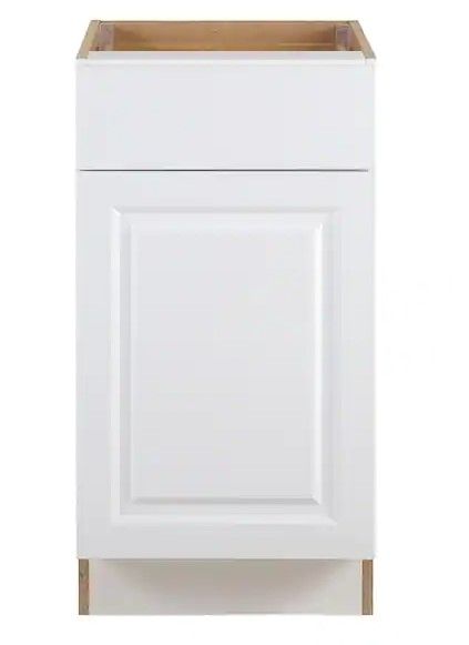 Photo 1 of  18x34.5x24 in. Base Cabinet with 1-Door and 1-Drawer in Classic White