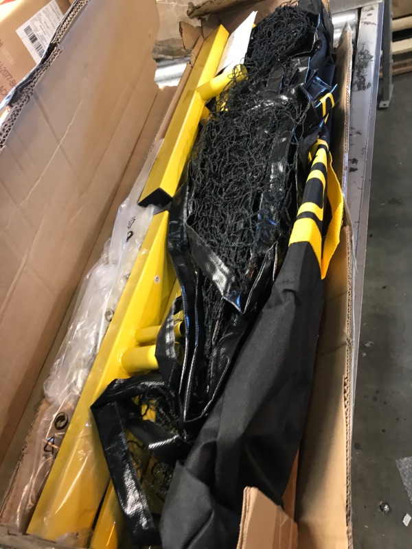 Photo 2 of A11N Portable Pickleball Net System, Designed for All Weather Conditions with Steady Metal Frame and Strong PE Net, Regulation Size Net with Carrying Bag Yellow&Black