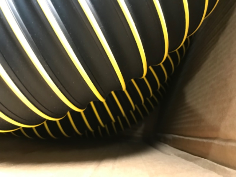 Photo 3 of Flexadux T-7W Thermoplastic Rubber Duct Hose, Black, 2.5" ID, 0.030" Wall, 25' Length 2.5 Inches 2.56 Inches 2.42 Unknown modifier 12 Pound per Square Inch 25 Feet Duct 1