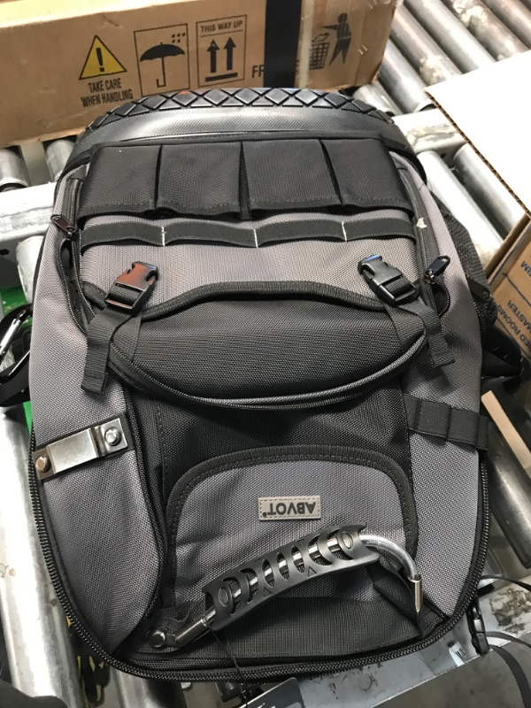 Photo 1 of 79 Pockets Tool Backpack for Men, HVAC Tool Bag Heavy Duty for Electrician, Laptop, Plumbing, Tool Backpack for Construction, Durable Zipper
