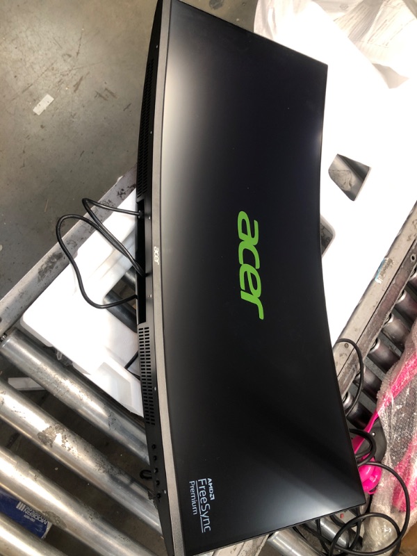 Photo 2 of Acer Nitro 34" QHD 3440 x 1440 1500R Curved PC Gaming Monitor AMD FreeSync Premium 165Hz Refresh 1ms (VRB) ZeroFrame Design 2 x Display Port 1.4 & 2 x HDMI 2.0 Ports XZ342CU Sbmiipphx,Black QHD 165Hz 34-inch