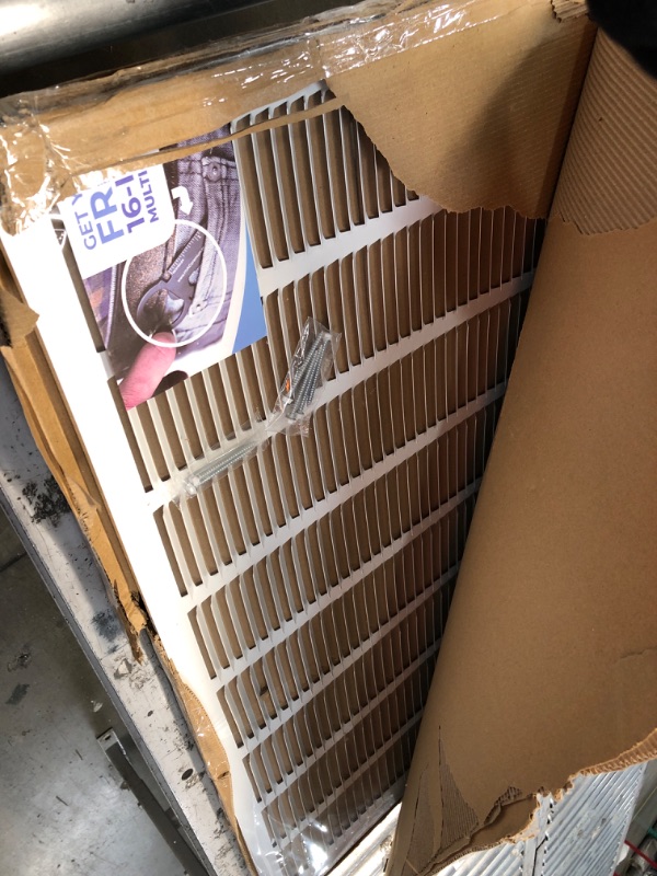 Photo 2 of 4" x 8" Return Air Grille - Sidewall and Ceiling - HVAC Vent Duct Cover Diffuser - [White] [Outer Dimensions: 5.75w X 9.75" h] 4 x 8 White