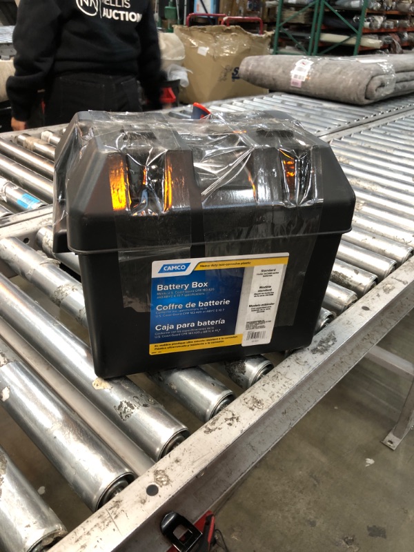 Photo 2 of Camco Heavy Duty Battery Box with Straps and Hardware - Group 24 |Safely Stores RV, Automotive, and Marine Batteries |Durable Anti-Corrosion Material | Measures 7-1/4" x 10-3/4" x 8" | (55363) Frustration Free Packaging Regular Battery Box