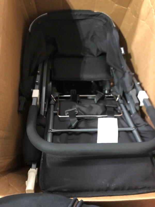 Photo 5 of *MISSING PARTS SEE NOTES**
Joovy Caboose Too Ultralight Graphite Stand-On Double Stroller with Universal Car Seat 