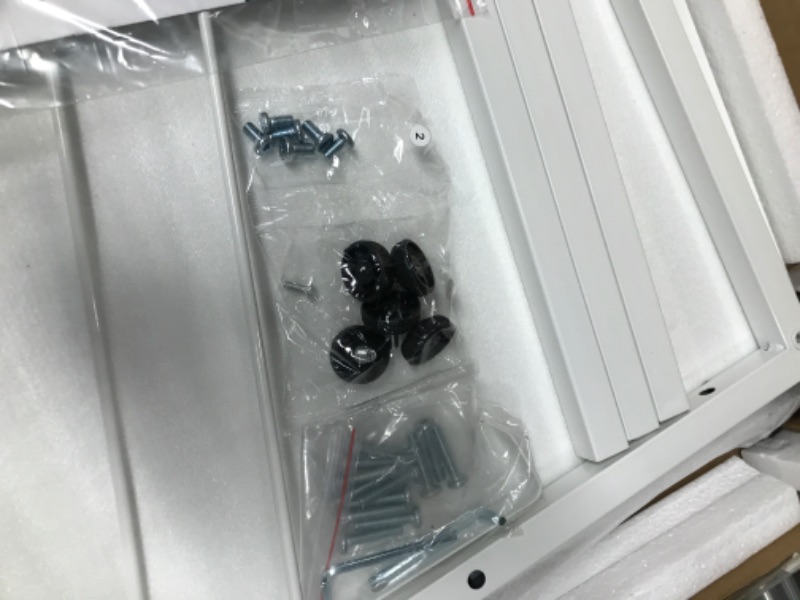 Photo 1 of Coleshome 40 Inch Computer Desk, Modern Simple Style Desk for Home Office, Study Student Writing Desk, White 40 Inches White