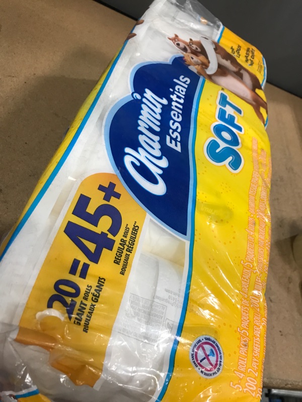 Photo 2 of Charmin Essentials Soft 2-Ply Bathroom Tissue, White, 200 Sheets Per Roll, Pack of 20 Rolls