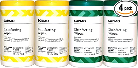 Photo 1 of  Disinfecting Wipes, Lemon & Fresh Scent, 75 Count (Pack of 4)
