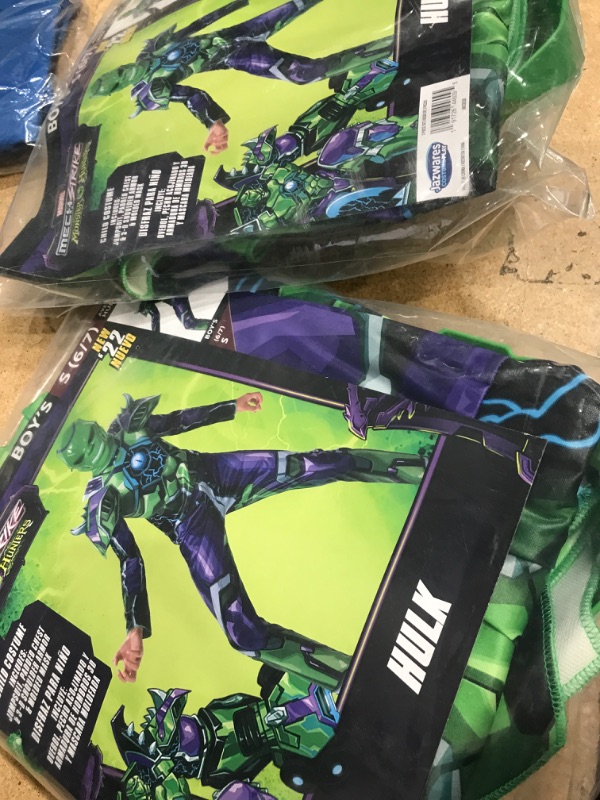 Photo 2 of  2pack Marvel Hulk Mech Strike Halloween Costumes Size Small. Ages 8+
