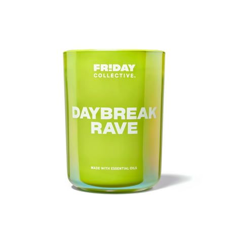 Photo 1 of (2PK) 8oz 1-Wick Glass Daybreak Rave Candle Lime Green - Friday Collective
