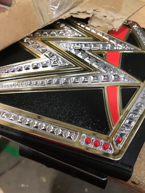 Photo 2 of WWE Championship Role Play Kids Title Belt, Authentic Styling with Adjustable Belt Ages 6 Years Old & Up (Amazon Exclusive) Frustration-Free Packaging