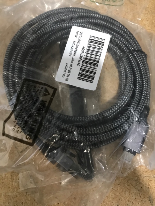 Photo 2 of USB C to Ethernet Cable 15FT, Type-C to RJ45 Cord, Directly Connected,(Thunderbolt 3/4 Compatible) 1Gbps LAN for MacBook Pro/Air, iPad Pro, Dell XPS, Chromebook, Surface, iPhone 15 Pro Max, Galaxy S23 15 Feet