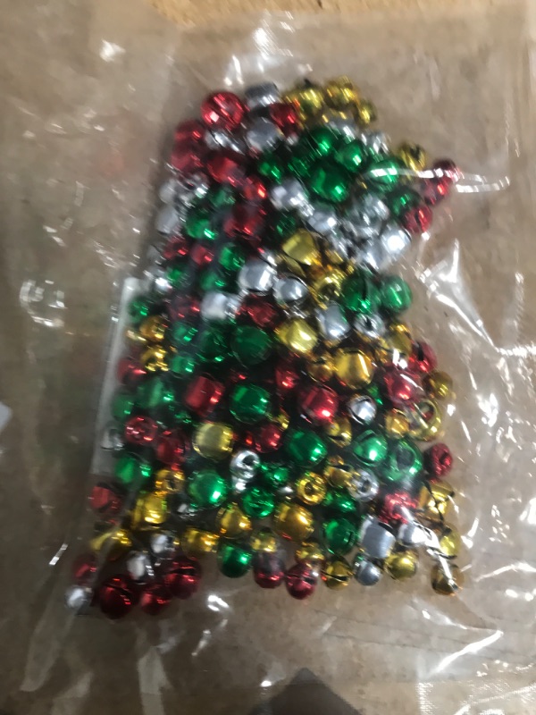 Photo 2 of  Jingle Bells for Crafts - 200 Pieces Colorful Small Christmas Bells with Loud Sound, 4 Bright Colors, Craft Bells for Christmas Home Decorations (0.3/0.4/0.47 inch) 200 Pack