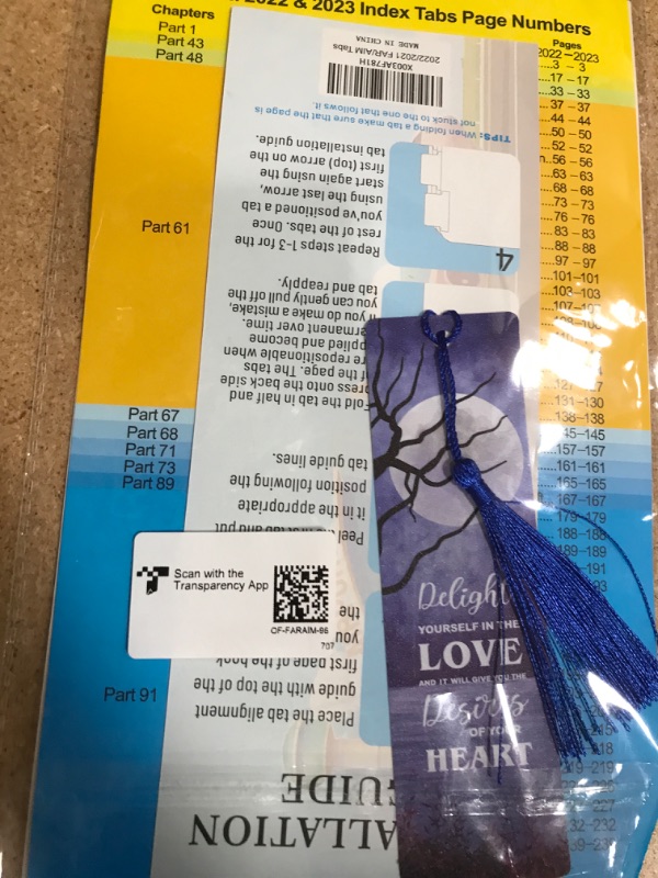 Photo 2 of FAR/AIM 2023 & 2022 Tabs, Tear-Resistant Color-Coded and Laminated Tabs for Private Pilot Exam with a 3X Page Magnifying Lens, an Alignment Guide and a Bookmark (Book not Included) AF2023/22-FAR