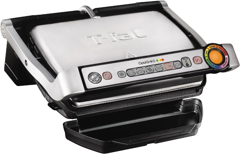 Photo 1 of ****need a cleaing******-T-Fal GC712D54 OptiGrill + Grill with Automatic Sensor Cooking, Multicolor
