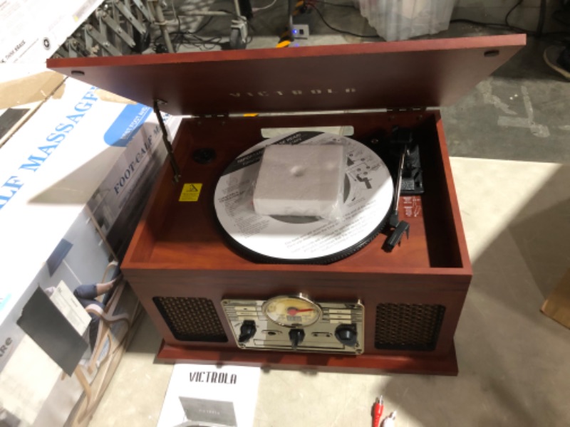 Photo 4 of ***USED - POWERS ON - UNABLE TO TEST FURTHER***
Victrola Nostalgic 6-in-1 Bluetooth Record Player & Multimedia Center 