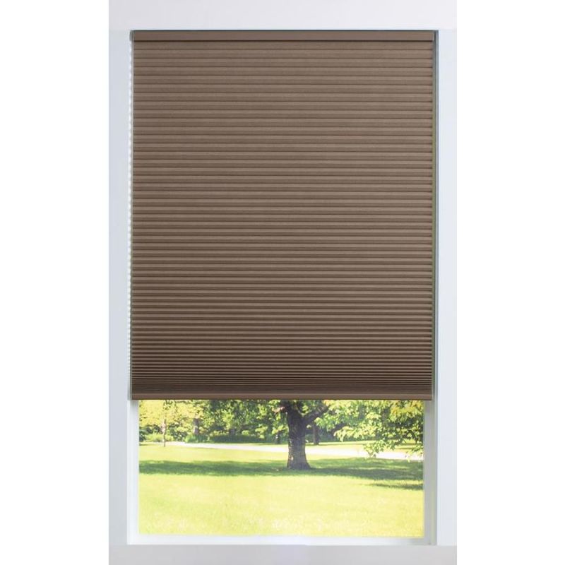 Photo 1 of Allen + Roth AR 1.5-in Linen Blackout Recycle Cellular Shade 58x64
