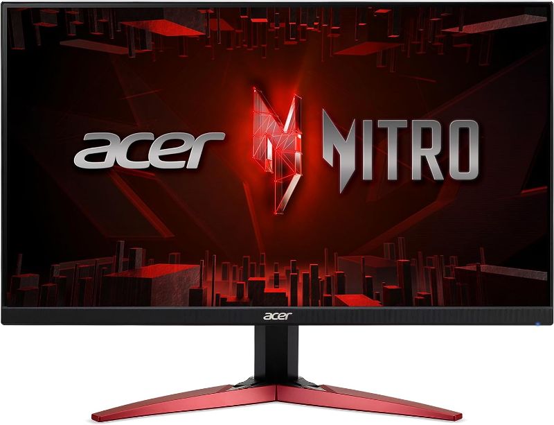 Photo 1 of Acer Nitro 27" Full HD 1920 x 1080 PC Gaming IPS Monitor | AMD FreeSync Premium | 180Hz Refresh | Up to 0.5ms | HDR10 Support | 99% sRGB | 1 x Display Port 1.2 & 2 x HDMI 2.0 | KG271 M3biip,Black
