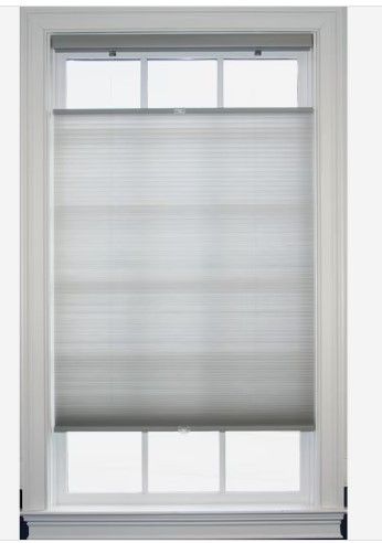 Photo 1 of allen + roth 70-in x 72-in Gray Light Filtering Cordless Top-down/bottom-up Cellular Shade
