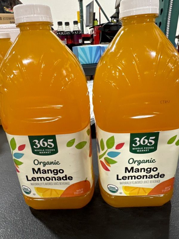 Photo 2 of 2 PK 365 by Whole Foods Market, Organic Mango Lemonade, 64 Fl Oz BEST BY 03/20/2024