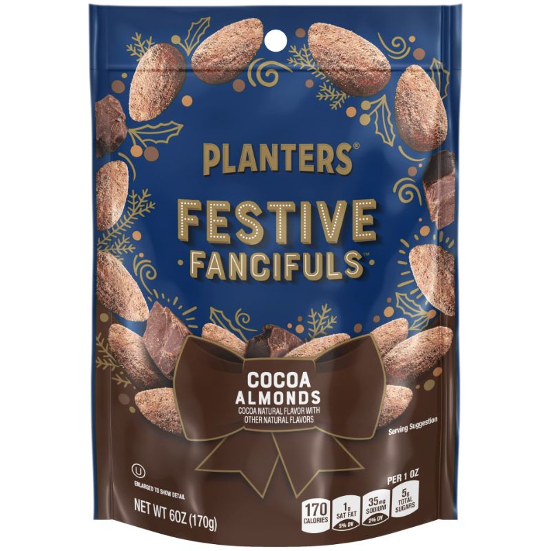 Photo 1 of 2 PACK PLANTERS Dark Chocolate Flavored Roasted Cocoa Almonds, 6 oz Bag BEST BY 3/30/2024