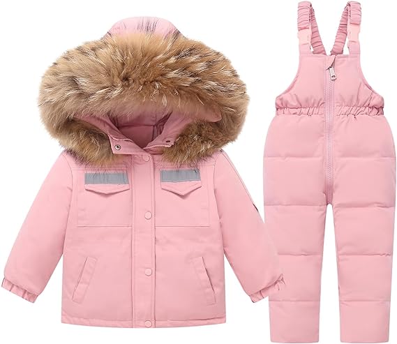 Photo 1 of AIMISYOU Baby Boys Girls Snowsuit Winter Jackets Coat with Pants Windproof Snow Suit (110)`
