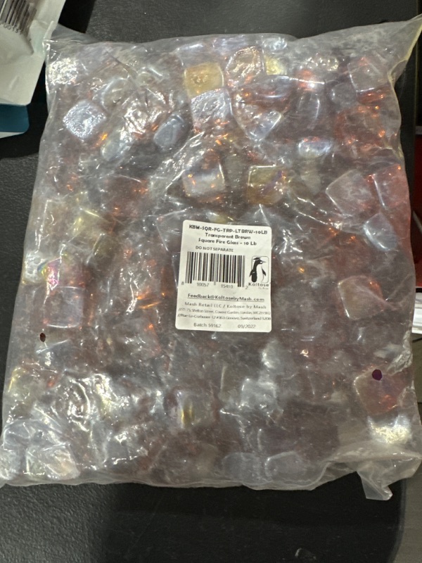 Photo 1 of 10LB BAG OF DECORATIVE ROCK TRANSPARENT BROWN