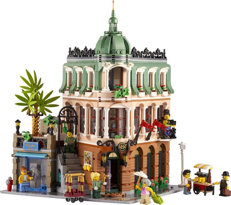 Photo 1 of LEGO Icons Boutique Hotel 10297 Modular Building Display Model Kit for Adults to Build Set with 5 Detailed Rooms Including Guest Rooms and Gallery
