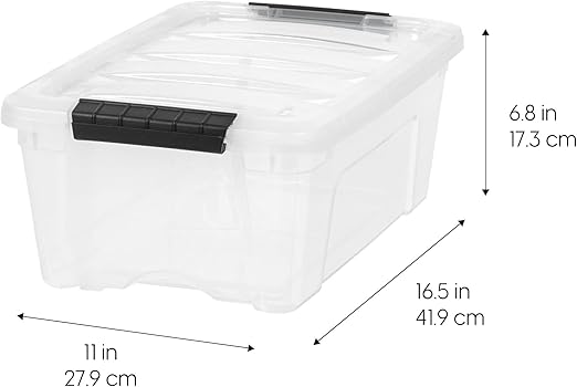 Photo 1 of  Pull Storage Box, Clear  12.9 qt 