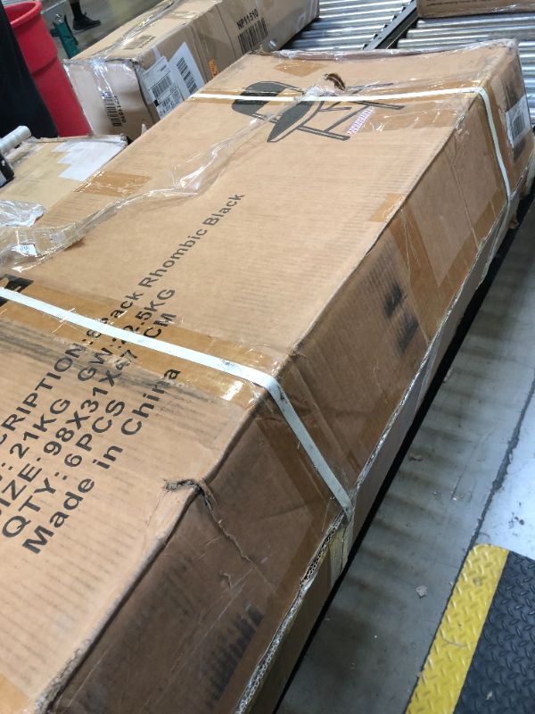 Photo 1 of  Folding Chairs with Padded Seats, Metal Frame with Fabric Seat & Back, Capacity 350 lbs, Black, Set of 6