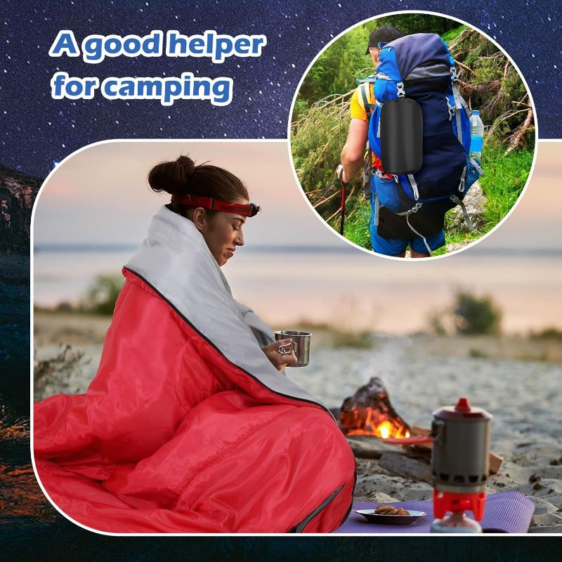 Photo 1 of 2 pack--  Sleeping Bags for Adults Bulk Warm Cold Weather Kids Camping Sleeping Bag for Homeless Lightweight Waterproof Compression Sack for Backpacking Traveling Hiking Outdoor