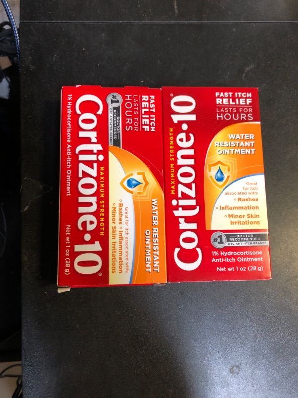 Photo 2 of Cortizone-10, Water Resistant Anti-Itch Ointment, 1 Ounce 2 PACK EXP 03/2026