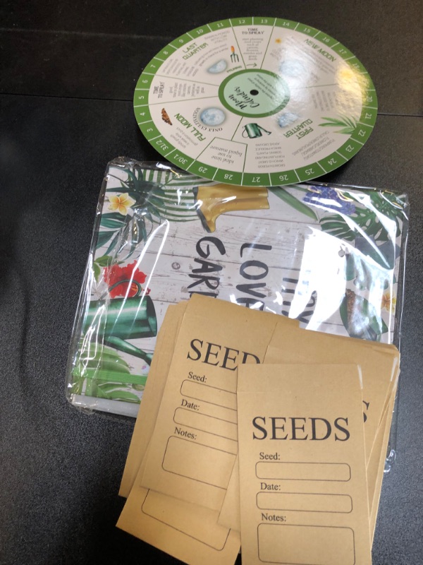 Photo 2 of 281 Pcs Garden Seeds Storage Set 200 Pockets Clear Sheet Protectors 80 sealable Seed Envelope Moon Calendar for Gardeners Seed Organization Binder for Gardeners Farmers Postcards Photos Cards
