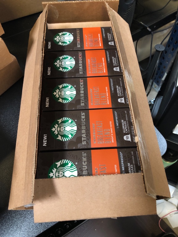 Photo 2 of  expires - 11/06/24
Starbucks by Nespresso Medium Roast Breakfast Blend Coffee (50-count single serve capsules, compatible with Nespresso Original Line System)
