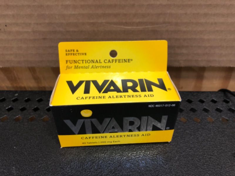 Photo 2 of Vivarin, Caffeine Pills, 200mg Caffeine per Dose, Safely and Effectively Helps You Stay Awake, No Sugar, Calories or Hidden Ingredients, Energy Supplement, 40 Tablets   06-2024