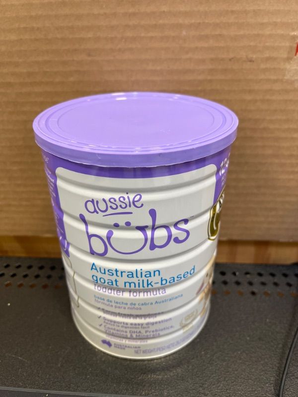 Photo 2 of Aussie Bubs Australian Goat Milk-Based Toddler Formula, For Kids 12-36 months, Made with Fresh Goat Milk, 28.2 oz  EXP 07-05-2024