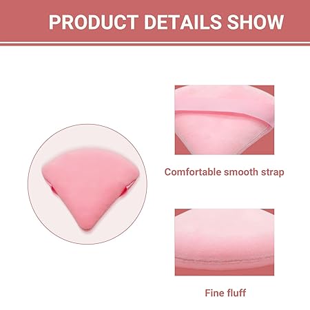 Photo 1 of 10 Pcs Velour Triangle Powder Puff Soft Velour Makeup Puff Velour Puffs Face Powder Makeup Triangle Sponges Wet and Dry Cosmetic Foundation
